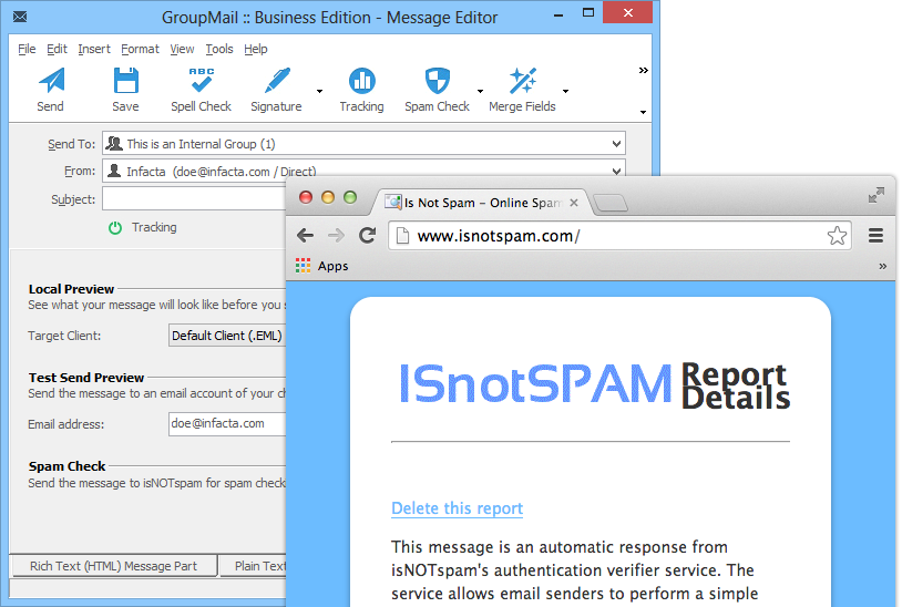 Send emails directly from your PC - no external SMTP server required